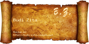 Budi Zita névjegykártya
