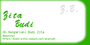 zita budi business card